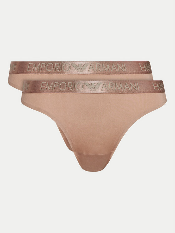 Emporio Armani Underwear 2 stringu pāru komplekts 163333 4F235 16355 Bēšs