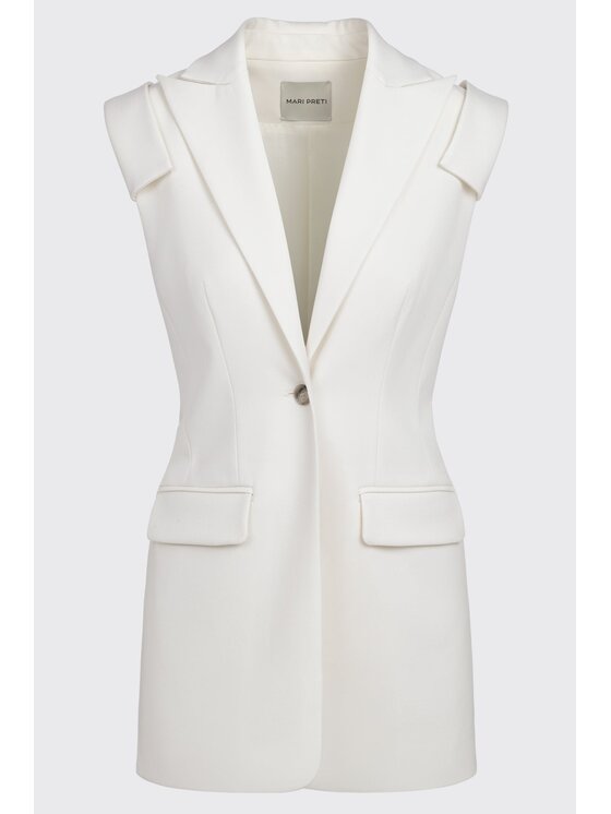 MARI PRETI MARI PRETI Gilet da completo Serene Bianco Regular Fit