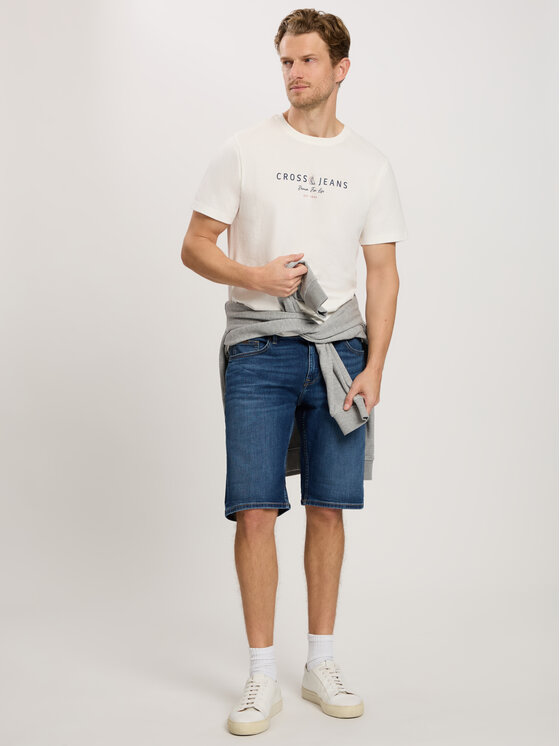 Cross Jeans Cross Jeans T-Shirt 16093-008 Biały Regular Fit