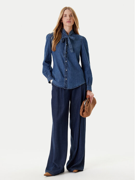 United Colors Of Benetton United Colors Of Benetton Τζιν πουκάμισο 5RZKDQ0BE Μπλε Regular Fit