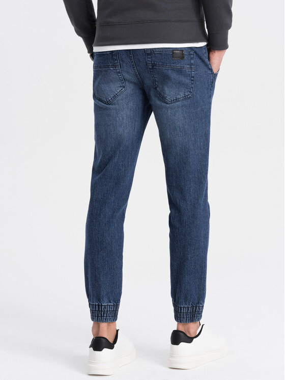 Ombre Ombre Jeansy OM-PADJ-0150 Modrá Slim Fit