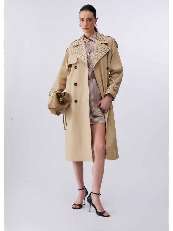 Liu Jo Liu Jo Trench CA6003T521AP9574 Beige Loose Fit