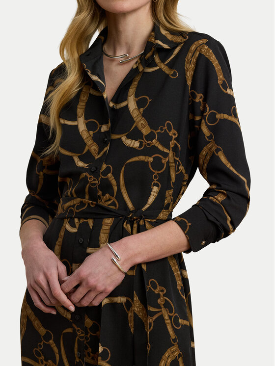 LAUREN RALPH LAUREN LAUREN RALPH LAUREN Košilové šaty 200978812001 Černá Straight Fit