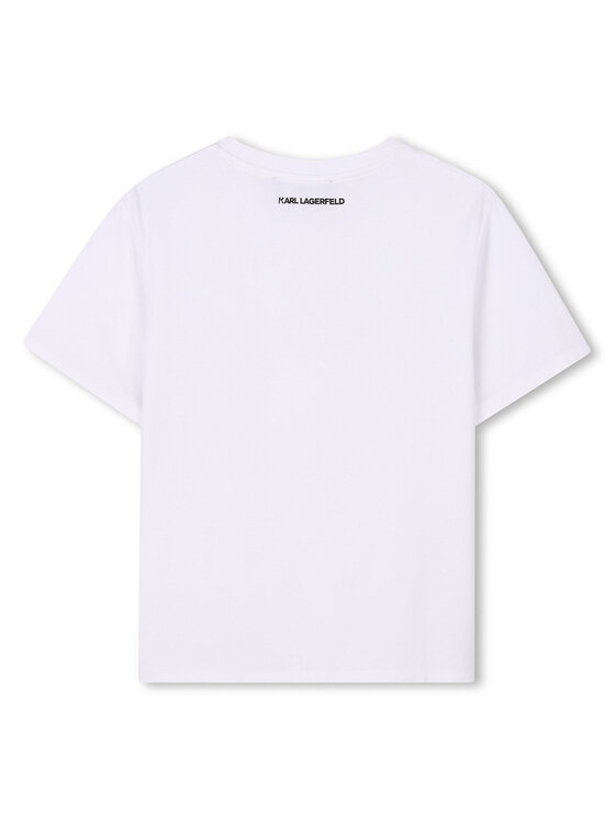 Karl Lagerfeld Kids Karl Lagerfeld Kids Tričko Z30485 D Biela Regular Fit