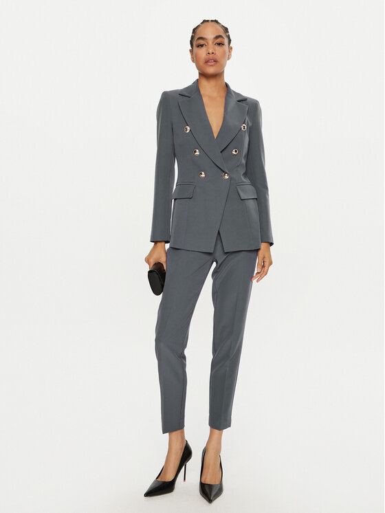 Maryley Maryley Marynarka 24IB139/43ST Szary Regular Fit