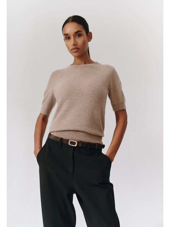 TATUUM TATUUM Sweter MERIO Brązowy Classic Fit