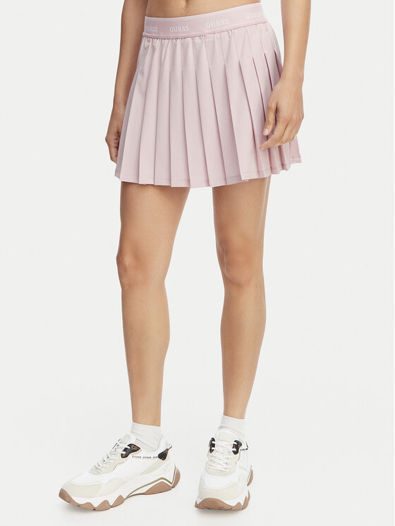 Guess Guess Plisuotas sijonas V6GD11 W1802 Šviesiai rožinė Regular Fit