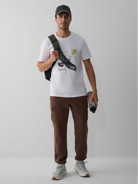 4F 4F T-Shirt OVERLAND Λευκό Regular Fit