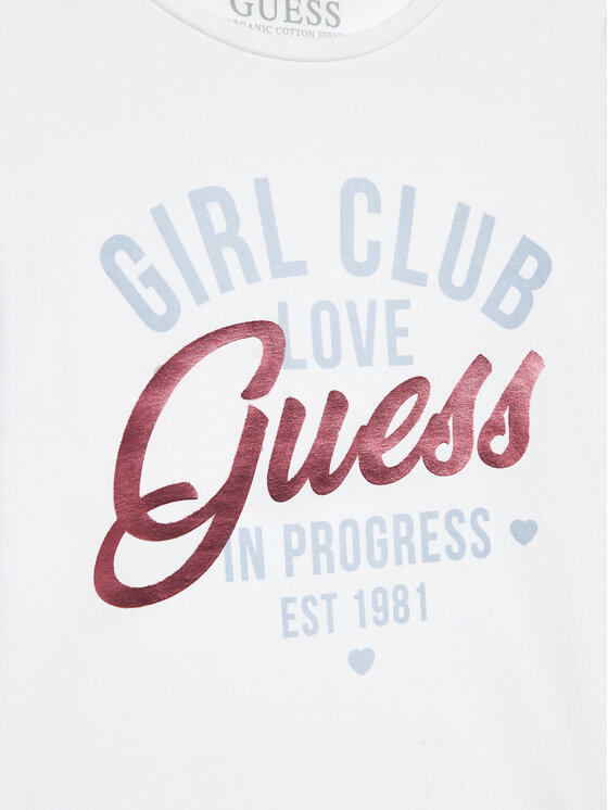 Guess Guess Μπλουζάκι J3RI27 K6YW1 Λευκό Regular Fit