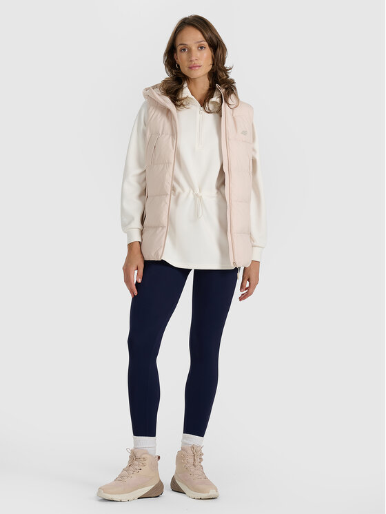 4F 4F Kamizelka MIDSHOP TEXTILE Beżowy Regular Fit
