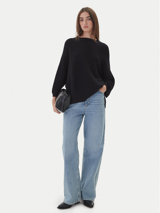 Kontatto Kontatto Maglione 3M0848C Nero Relaxed Fit