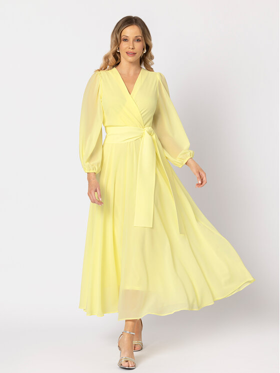 LIDIA KALITA LIDIA KALITA Sukienka wieczorowa Sydney Żółty Long Fit