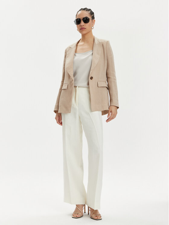 Marella Marella Marynarka Afro 2413041094 Beżowy Regular Fit