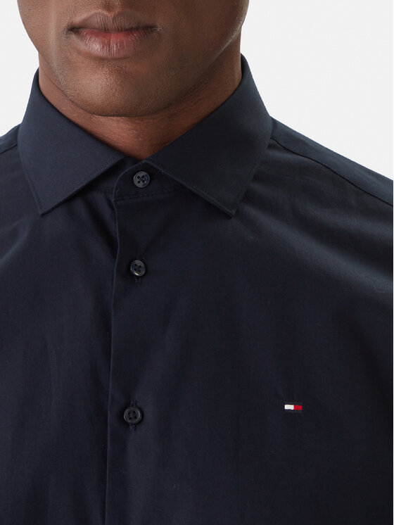 Tommy Hilfiger Tommy Hilfiger Marškiniai MW0MW38347 Tamsiai mėlyna Slim Fit