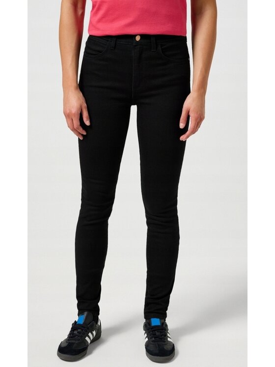 Wrangler Wrangler Jeansy High Skinny 630 Czarny Skinny Fit