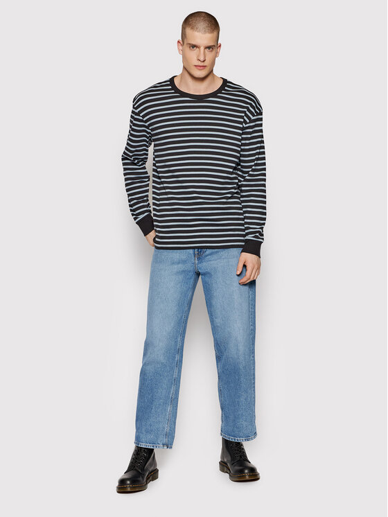 Longsleeve Blazander 12191017 Nero Relaxed Fit