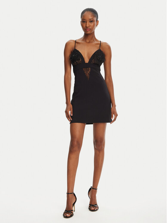 Elisabetta Franchi Elisabetta Franchi Koktélruha AB72952E2-V460 Fekete Slim Fit