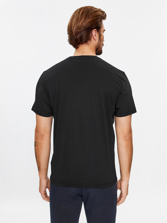Gant Gant T-krekls Shield 2003184 Melns Regular Fit