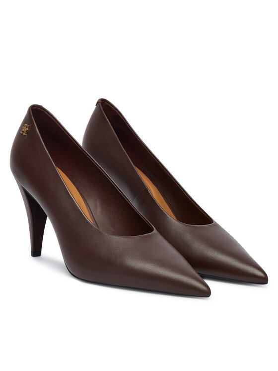 Tommy Hilfiger Tommy Hilfiger Pantofi pumps Th Smooth Leather Pump FW0FW08960 Maro