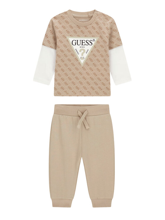 Guess Guess Sada halenka a kalhoty I6YG01 K3964 Béžová Regular Fit