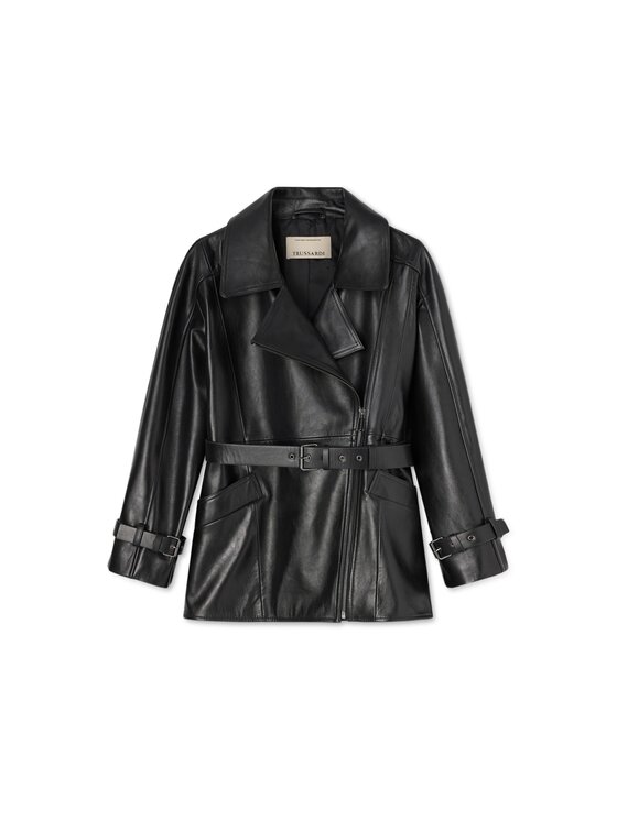 Trussardi Trussardi Giacca di pelle R303A000786N033 Nero Regular Fit