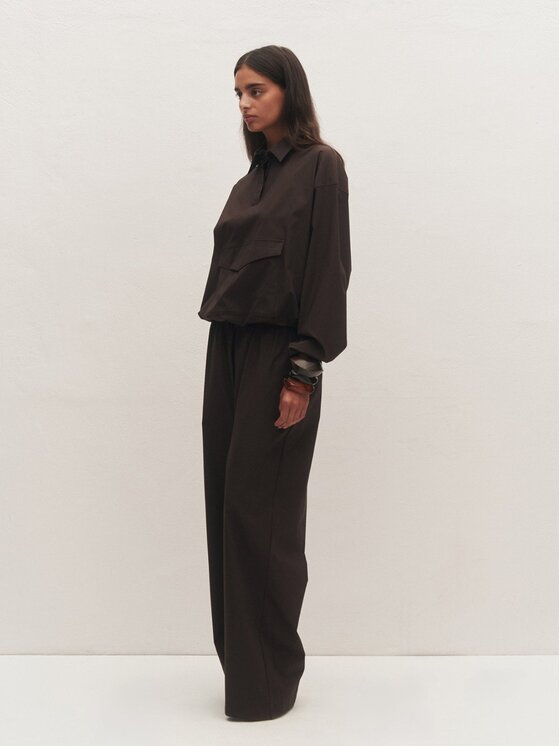 Le Collet Le Collet Bluza DOMINICA Brązowy Oversize
