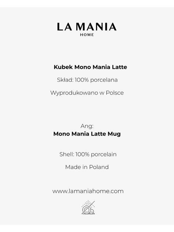 La Mania La Mania Kubek Mono Mania Czarny
