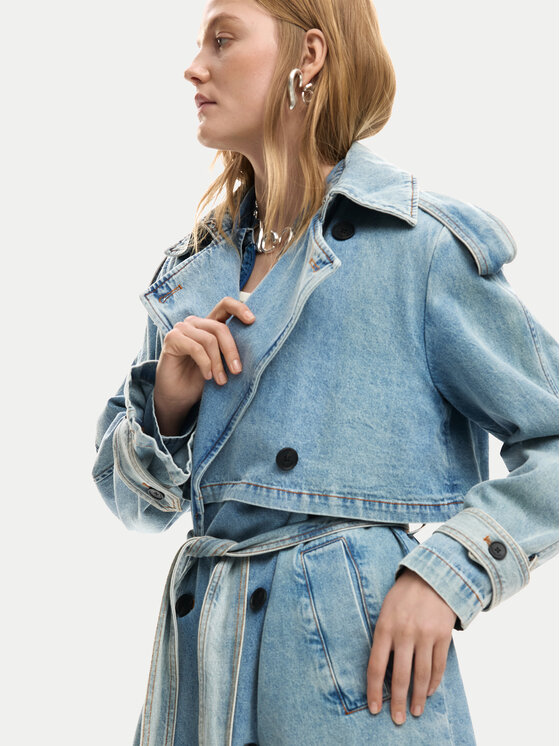 Desigual Desigual Trench Vio 26SWED17 Blu Regular Fit