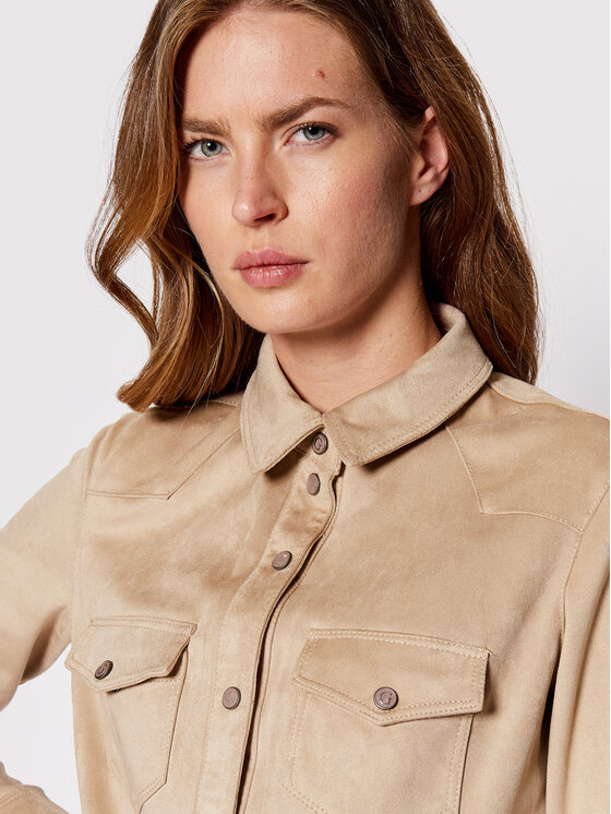 Camicia W1BH13 WE5D0 Beige Slim Fit