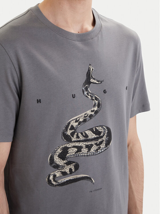 HUGO HUGO T-Shirt Discorb 50557672 Szary Regular Fit