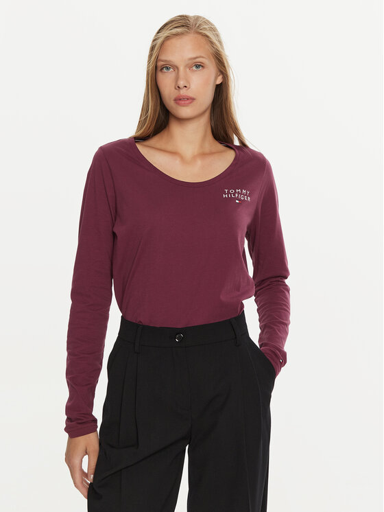 Női Blúz Tommy Hilfiger, Méret: XL, Lila, UW0UW05224