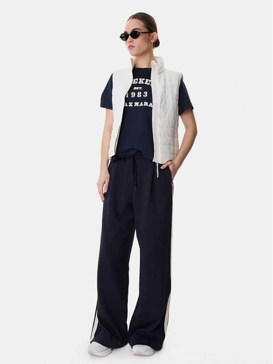 Weekend Max Mara Weekend Max Mara Sporta bikses Perdoni 2615781051 Tumši zils Wide Leg