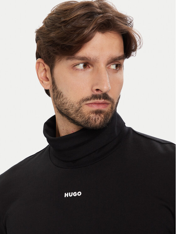 HUGO HUGO Гольф Daporollo 50547372 Чорний Regular Fit