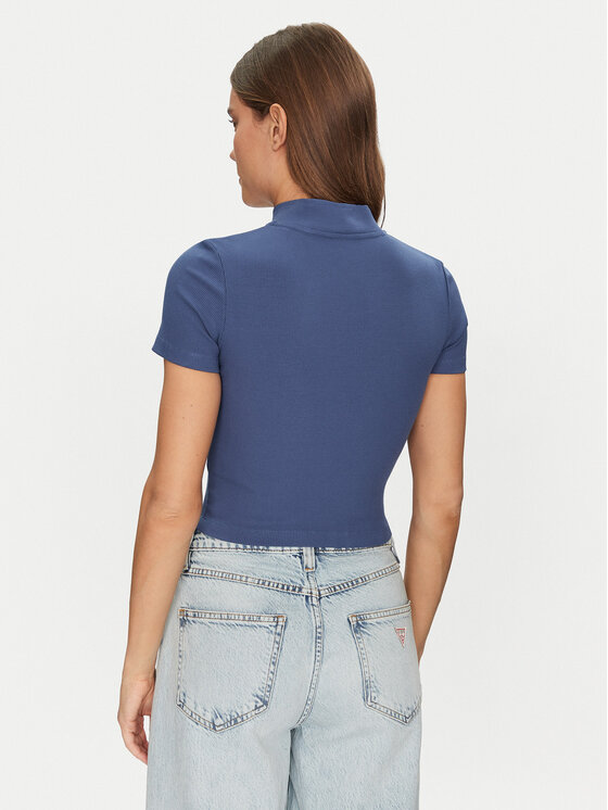 Guess Guess Blūze V5GP25 KCRS2 Zils Slim Fit