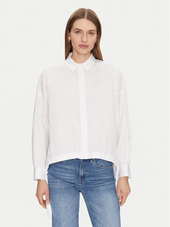 JOOP! Košeľa 58 B58Betty 10018868 30044803 Biela Loose Fit