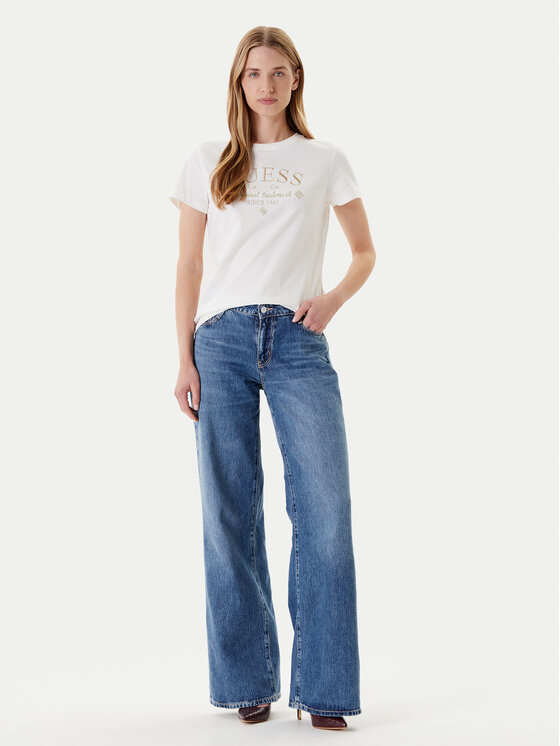Guess Guess Тишърт V5YI03 I3Z14 Бял Regular Fit