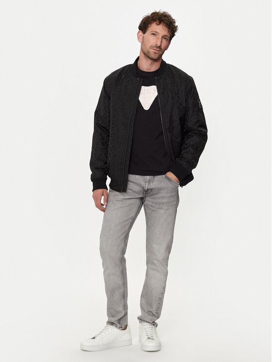 Guess Guess T-shirt M4YI35 J1314 Crna Slim Fit