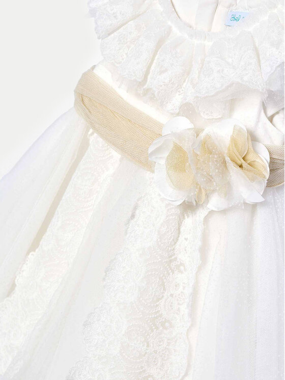Abel & Lula Abel & Lula Елегантна рокля 5006 Бял Regular Fit