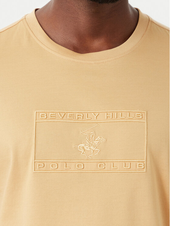 Beverly Hills Polo Club Beverly Hills Polo Club T-Shirt P-FW26M-TS1536 Béžová Regular Fit