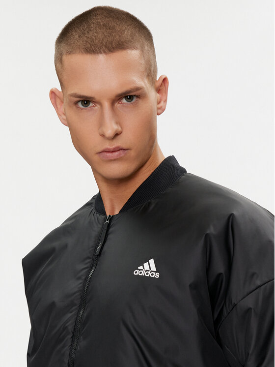 adidas adidas Kurtka bomber Brand Love Bomber IK0526 Czarny Regular Fit