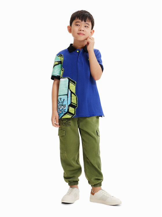 Desigual Desigual Polo marškinėliai 23SBLK02 Tamsiai mėlyna Regular Fit
