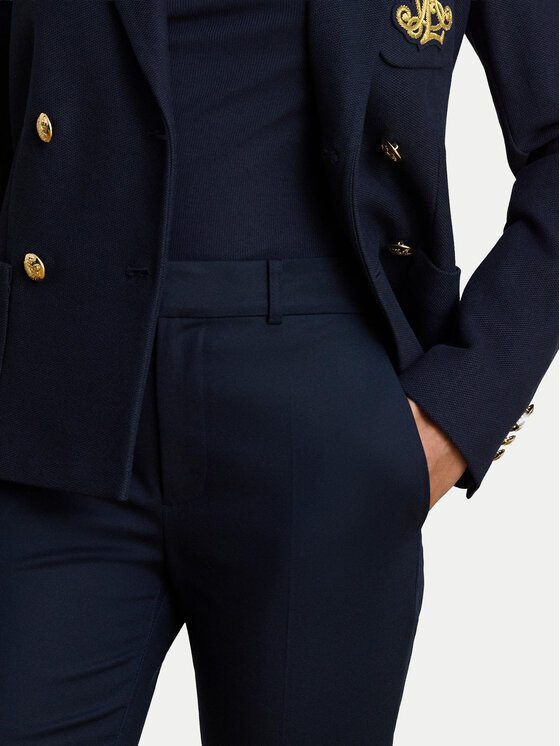 LAUREN RALPH LAUREN LAUREN RALPH LAUREN Auduma bikses 200P14610004 Tumši zils Slim Fit