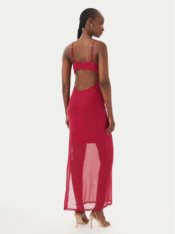 ONLY ONLY Φόρεμα καλοκαιρινό Magda 15372730 Σκούρο κόκκινο Bodycon Fit