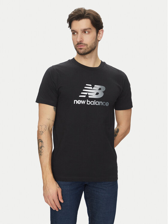 New Balance New Balance Marškinėliai Essentials MT51503 Juoda Regular Fit