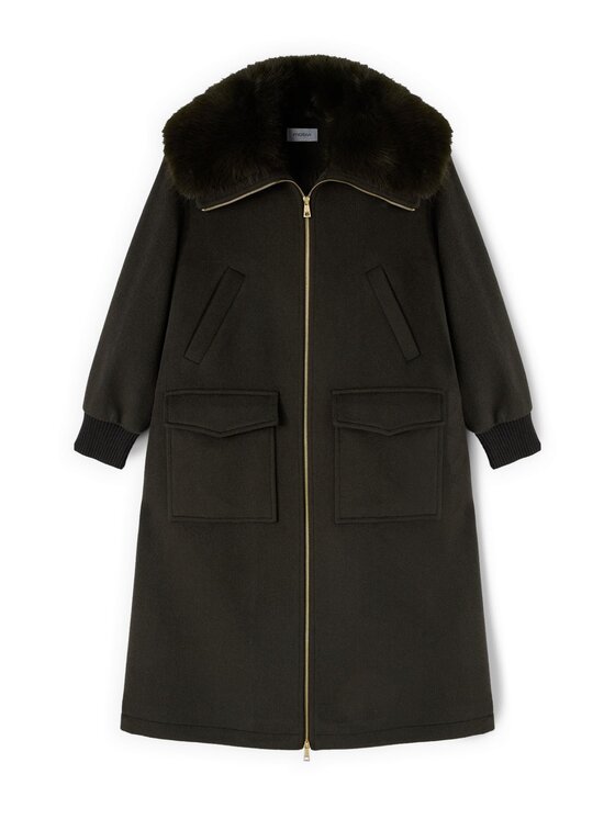 Motivi Motivi Cappotto 0019Q000651N035 Verde Over Fit