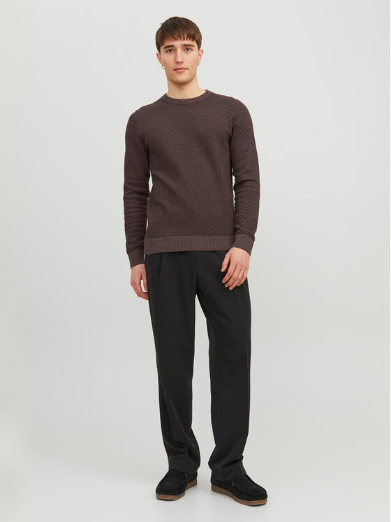 Jack & Jones Jack & Jones Sweter 12212816 Brązowy Regular Fit