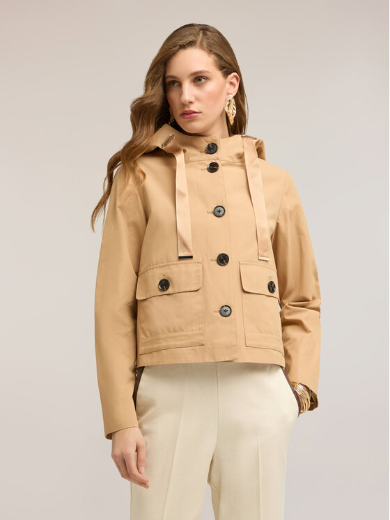 Motivi Motivi Cappotto invernale R014Q001140N012 Beige A-Line Fit