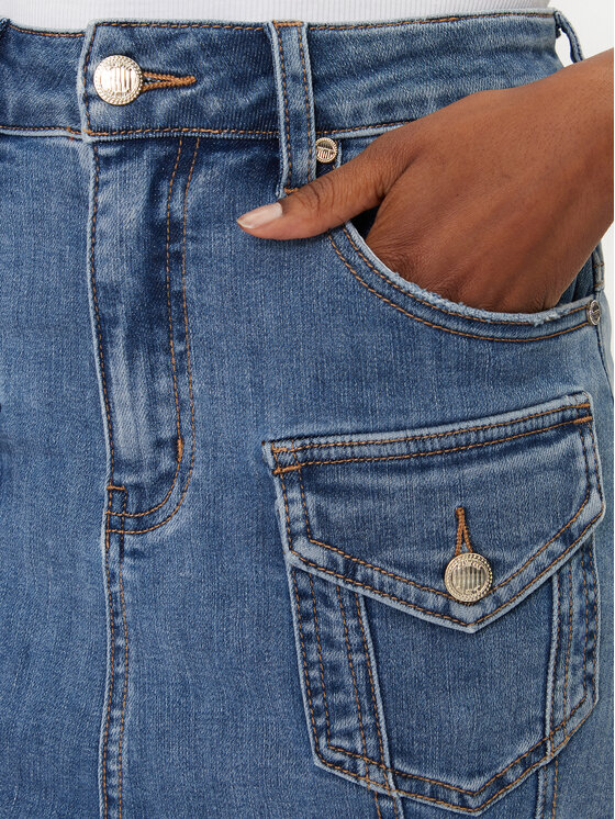 MET MET Jeansrock M10 182GN Blau Regular Fit