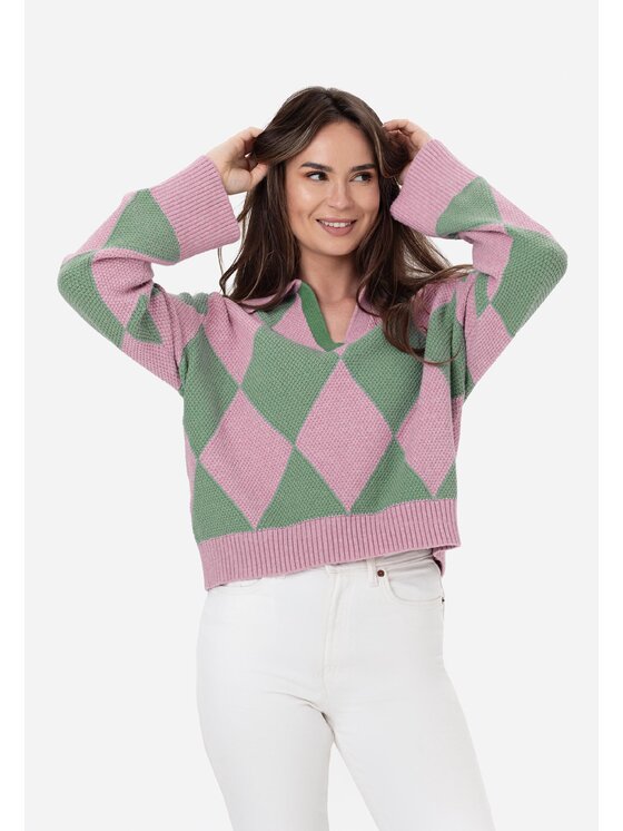 LAURELLA LAURELLA Svetr Laurella 6TU037923 Zelená Regular Fit