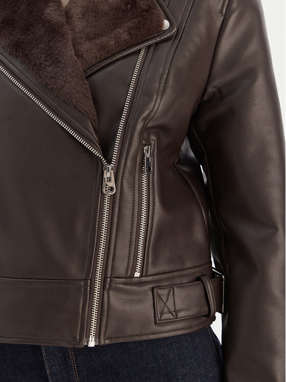 Vero Moda Vero Moda Jacke aus Kunstleder Hailey 10250405 Braun Regular Fit